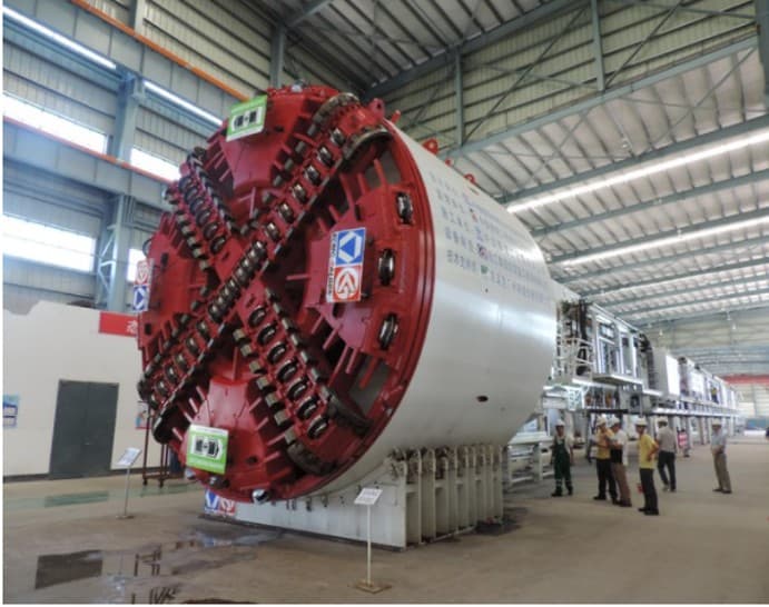 Shield machine in manufacturing workshop