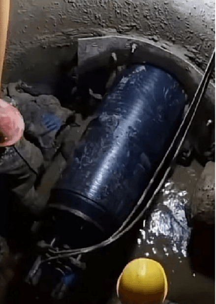 Pull-in and installation of the replacement pipe.
