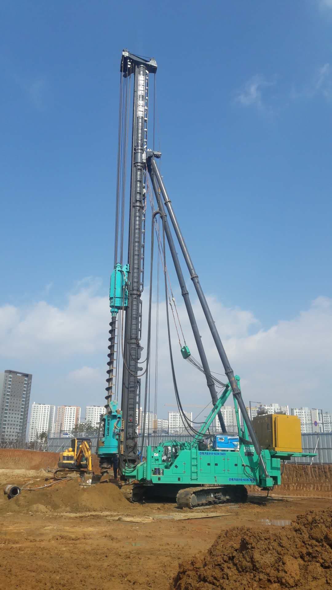 South Korea Project: SPR115 Tracked Piling Frame + Dual-Power Drilling Rig