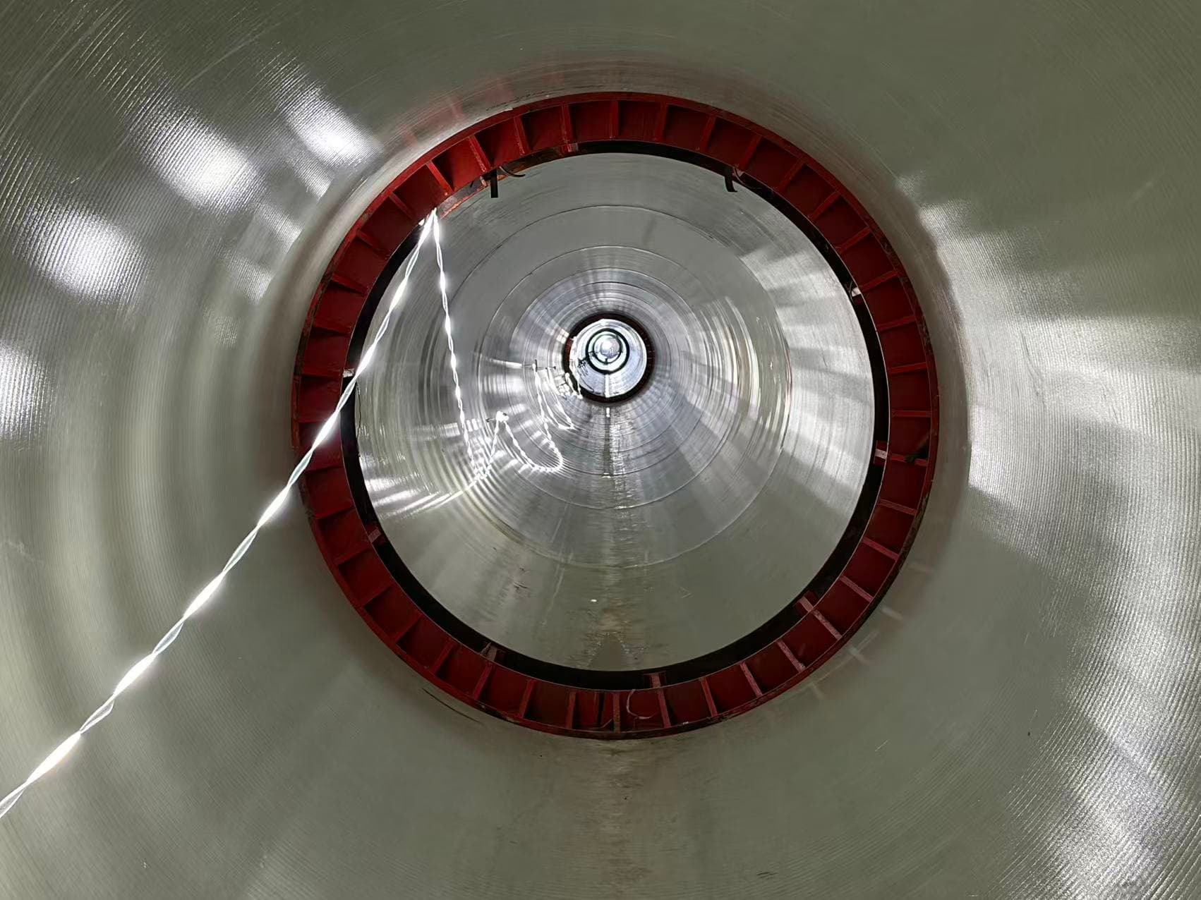 Interior View of a Large-Diameter Jacked Pipeline