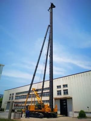 JU140K Fully Hydraulic Multifunctional Pile Driving Rig at the Zhenzhong Factory
