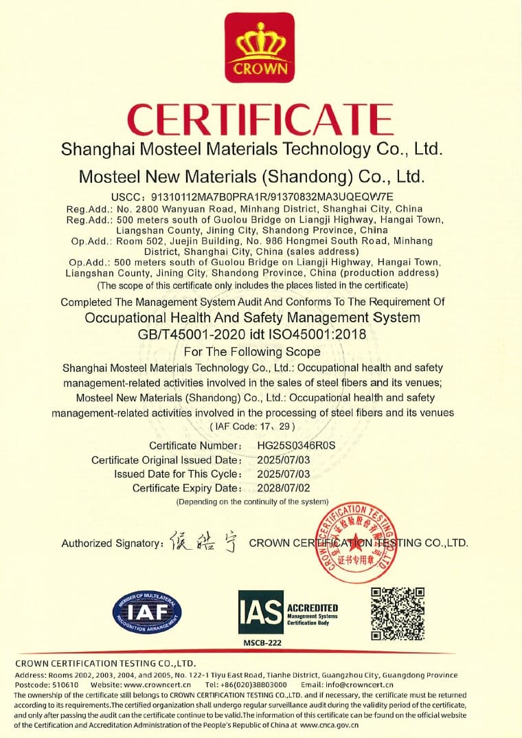 ISO 9001 certificate