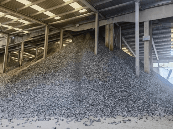 Natural Anhydrite Ore Stockpile
