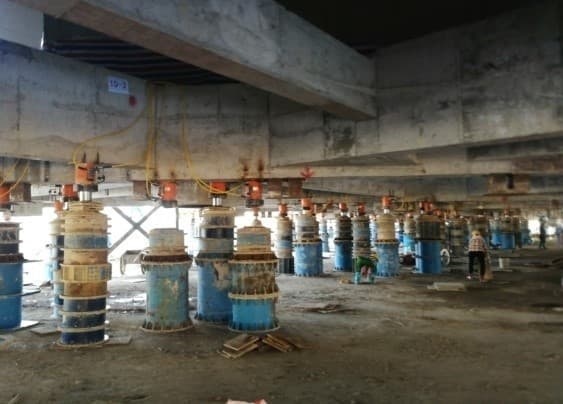 Building repositioning engineering application image