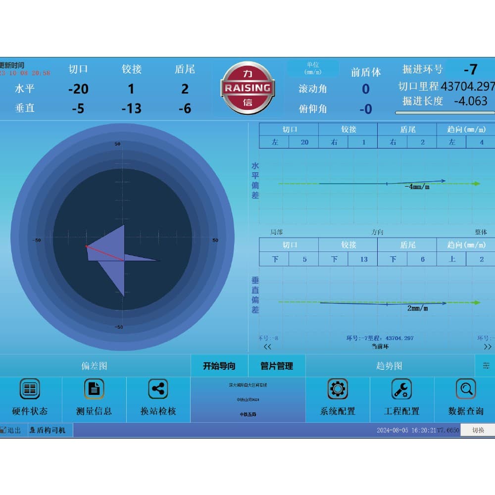 Mobile station type TBM automatic guidance system