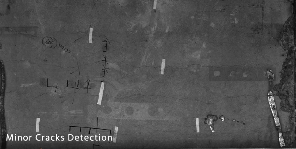 Minor crack detection output