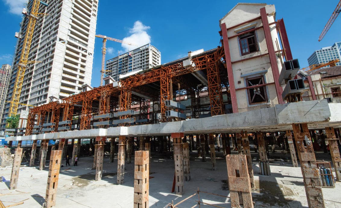 Jianguo East Road No. 69 plot heritage building restoration construction monitoring project.