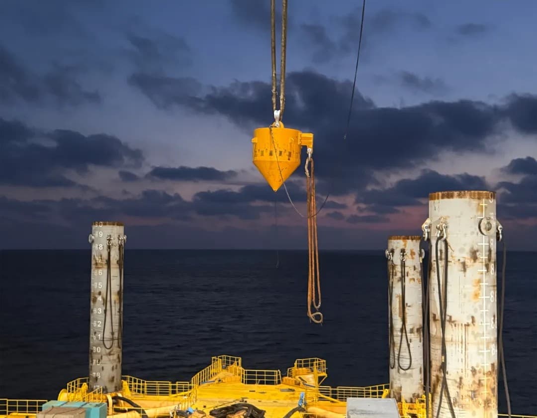 FZ300 Internal Lifting Tool Handling a Large-Diameter Offshore Wind Steel Pipe Pile
