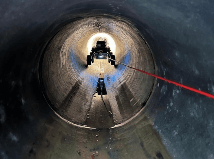 Pipeline condition after completion of trenchless replacement.
