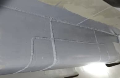 Coating restoration after reinforcement
