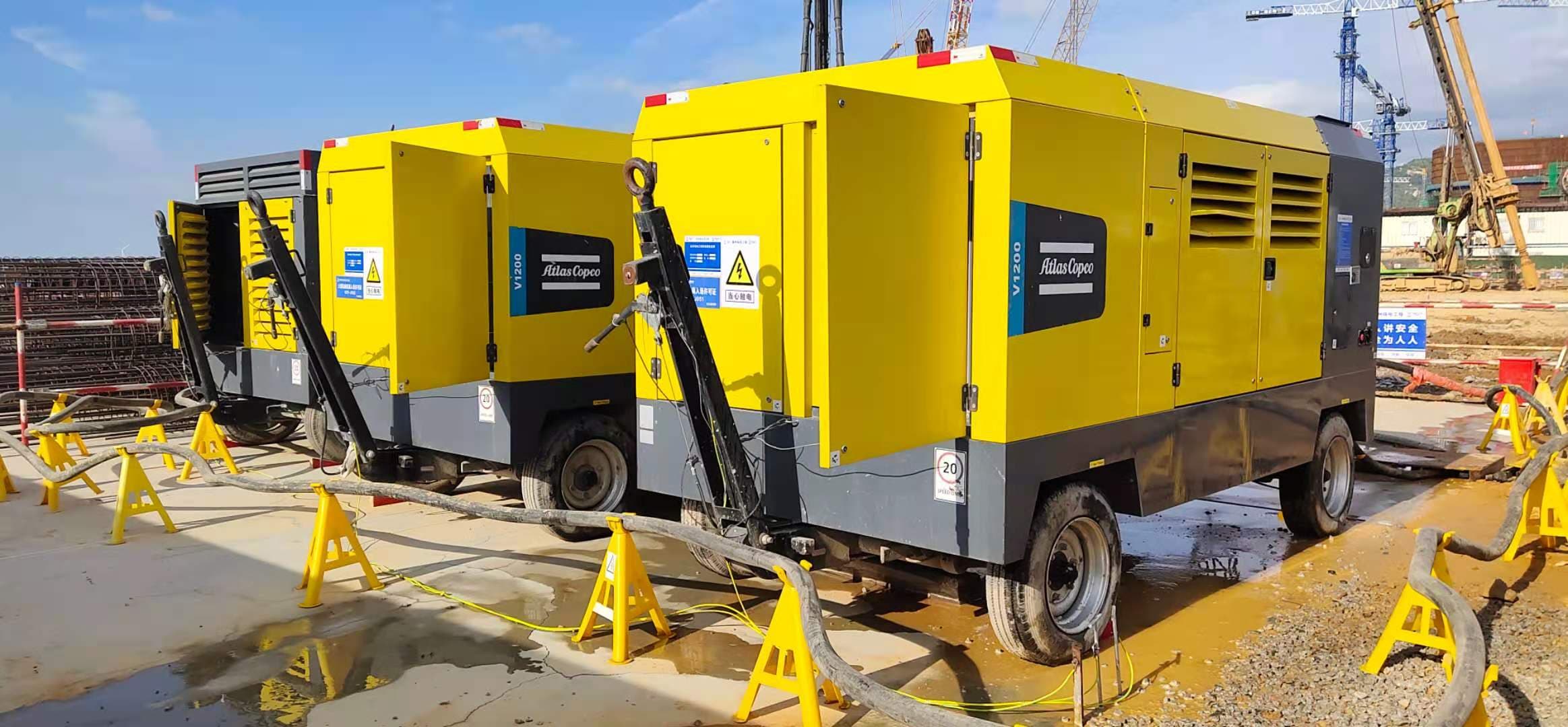Air compressors for foundation works
