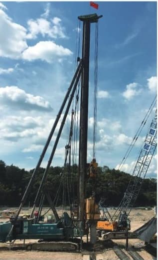 JU110 Pile Driving Rig in Longquan, Zhejiang
