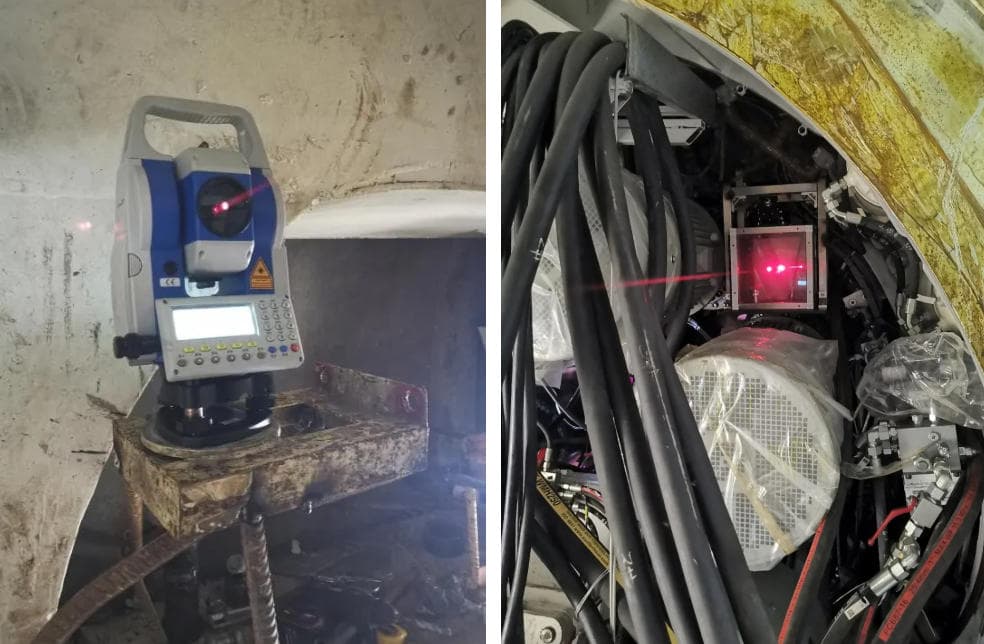 Straight pipe jacking guidance system