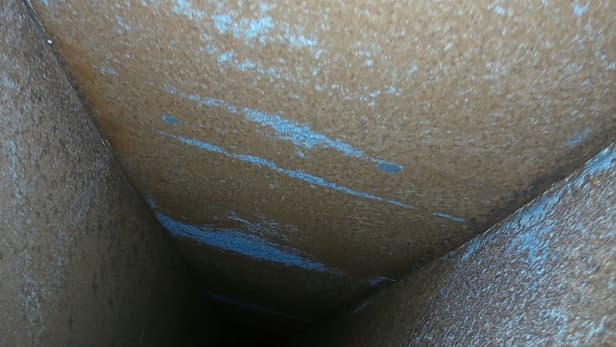 U-rib internal condition before cleaning
