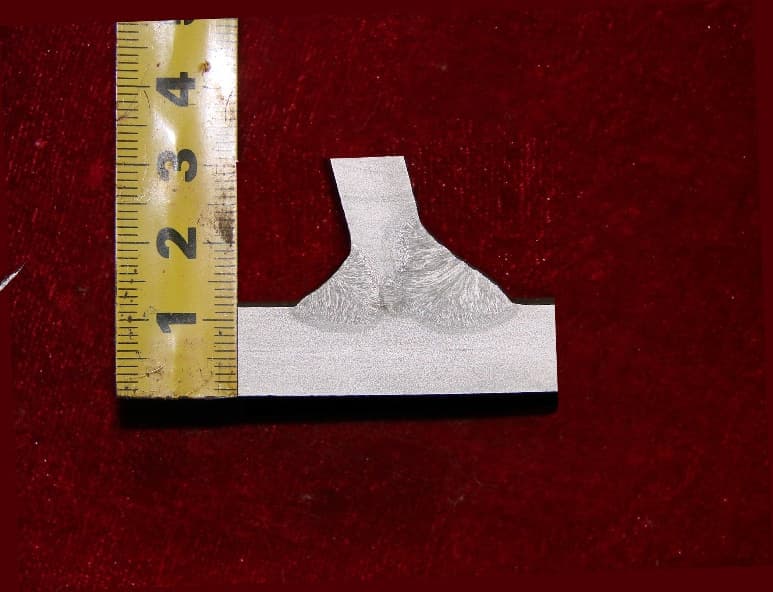 Double-sided U-rib weld specimen
