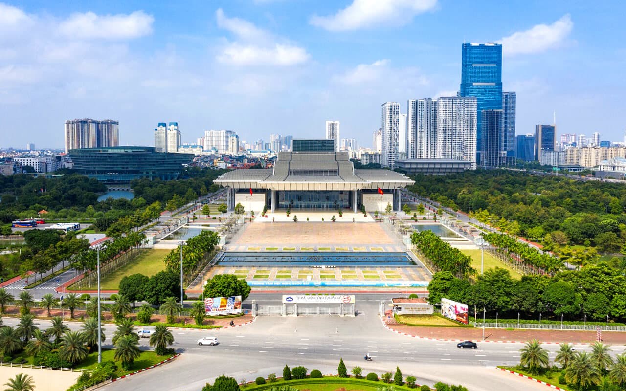 越南河内国家会议中心航拍全景